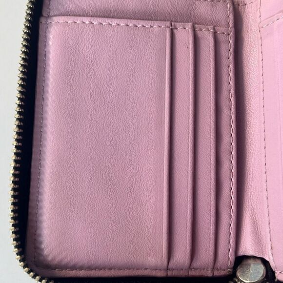 Auth Coach Billfold monogrammed wallet coin zip black small - Picture 8 of 13